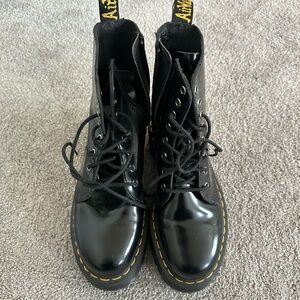 Dr. Martens Black Lace-Up Platform Boots - Men’s 7